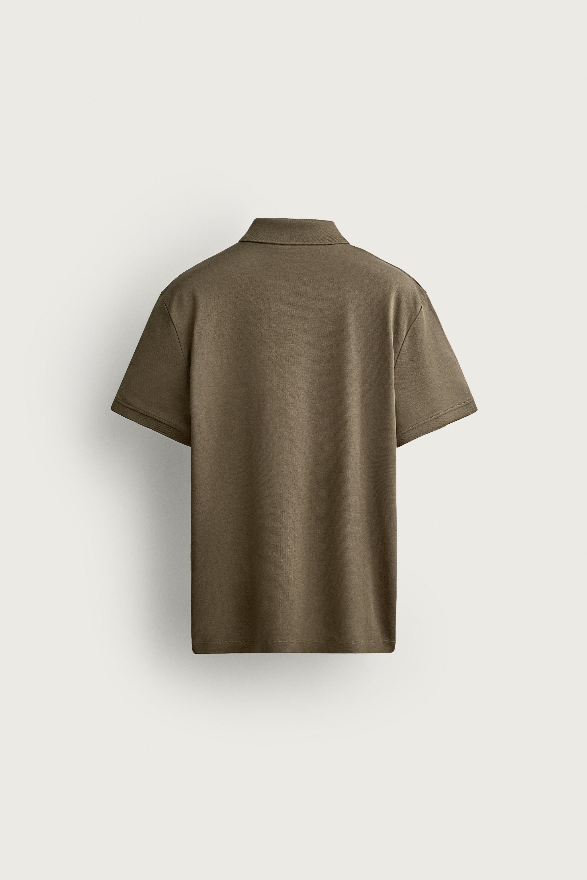 COTTON REGULAR FIT POLO SHIRT — Mink