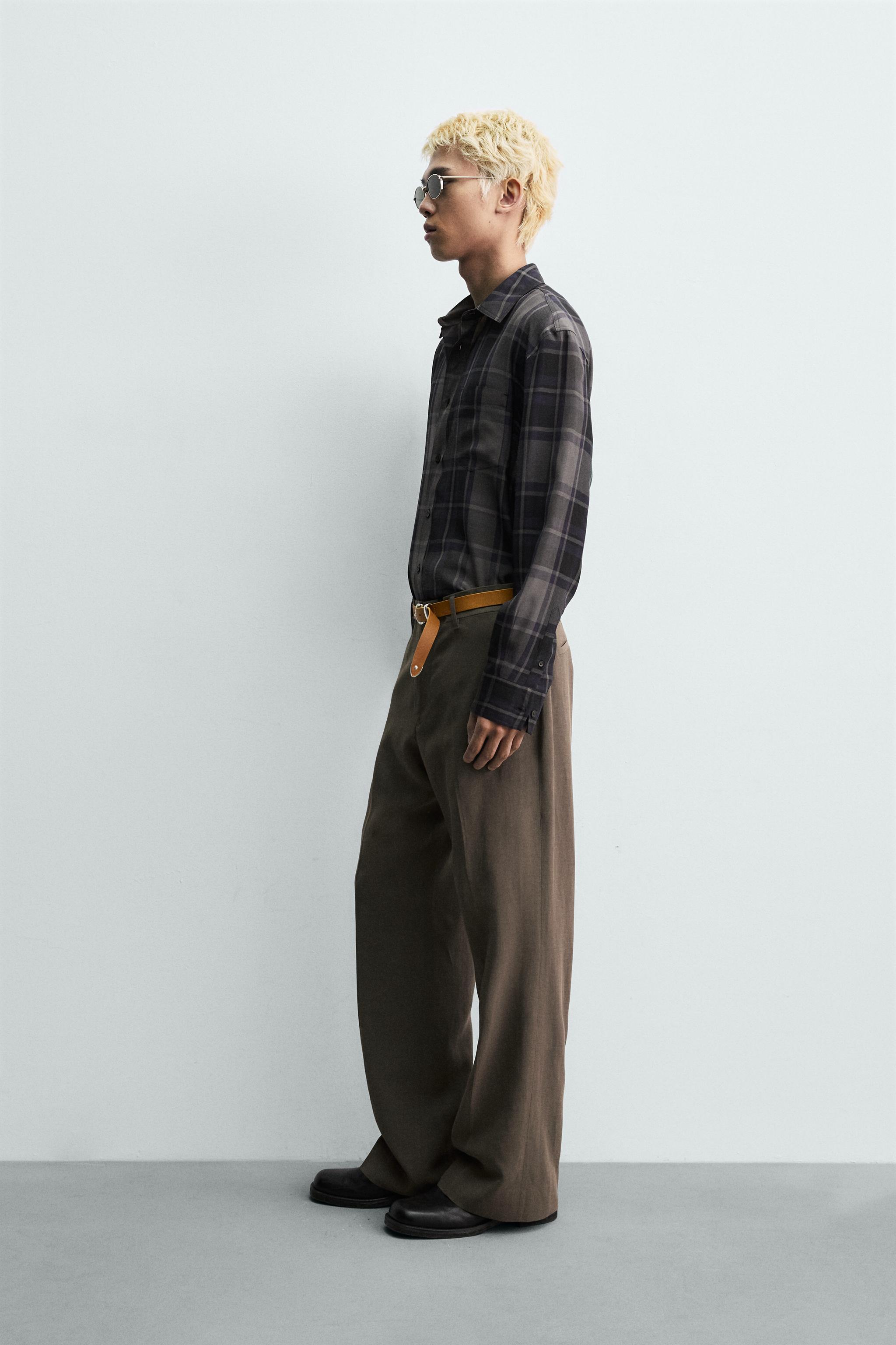 FLARE FIT VISCOSE - LINEN SUIT PANTS
