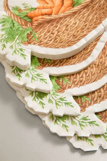 LOT DE SERVIETTES EN PAPIER CAROTTES (LOT DE 20) - Beige clair de Zara - Image 2