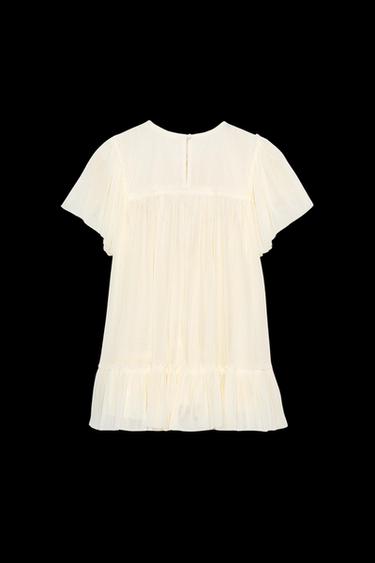 TOP FLUIDO BORDADO - Vainilla de Zara