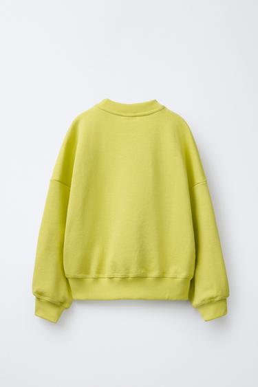 CUT-OUT SWEATSHIRT - Lime by Zara - Image 1