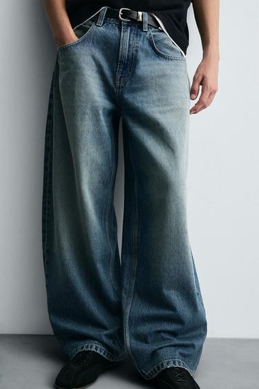 Zara BALLOON FIT JEANS - Mid-blue
