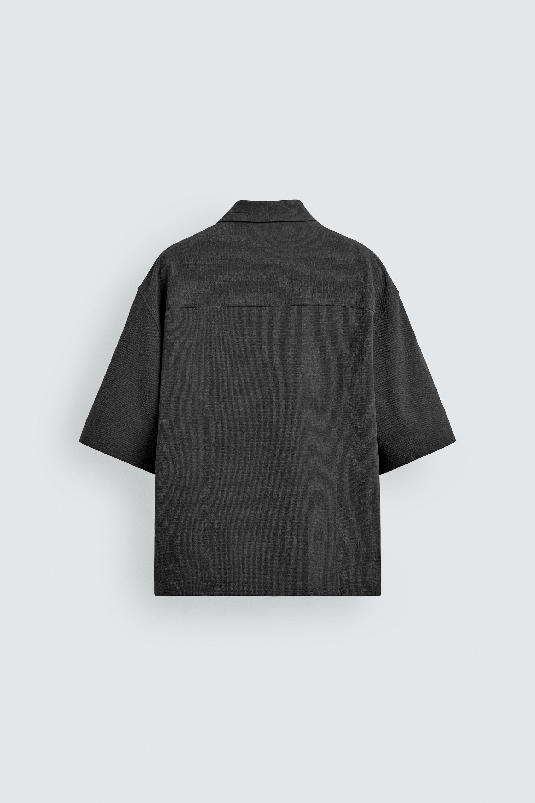 RELAXED FIT TEXTURED POLO SHIRT - Dark gray | ZARA United States