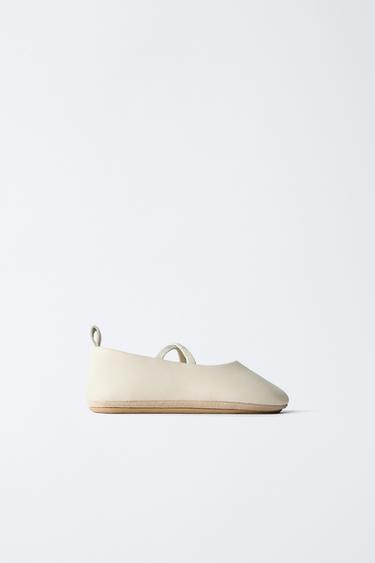 БЫЛҒАРЫ БАЛЕТКА - Экру ақ Zara компаниясынан