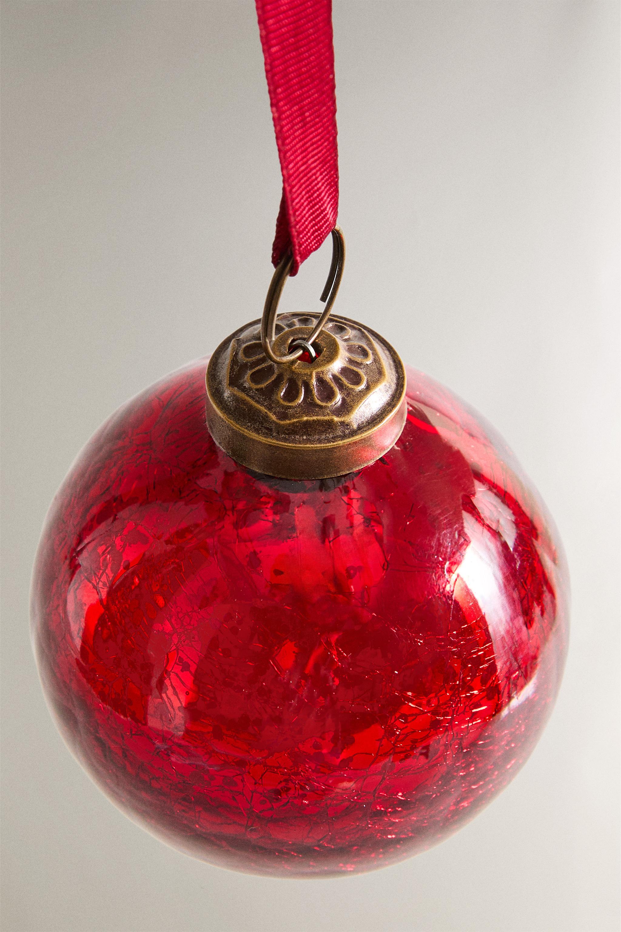 RED CHRISTMAS BALL TREE ORNAMENT
