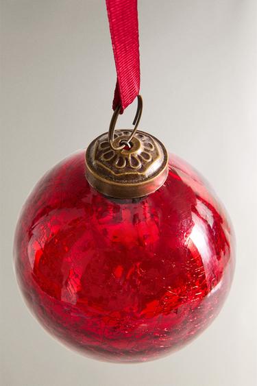 RED CHRISTMAS TREE BAUBLE - Red by Zara - Image 2