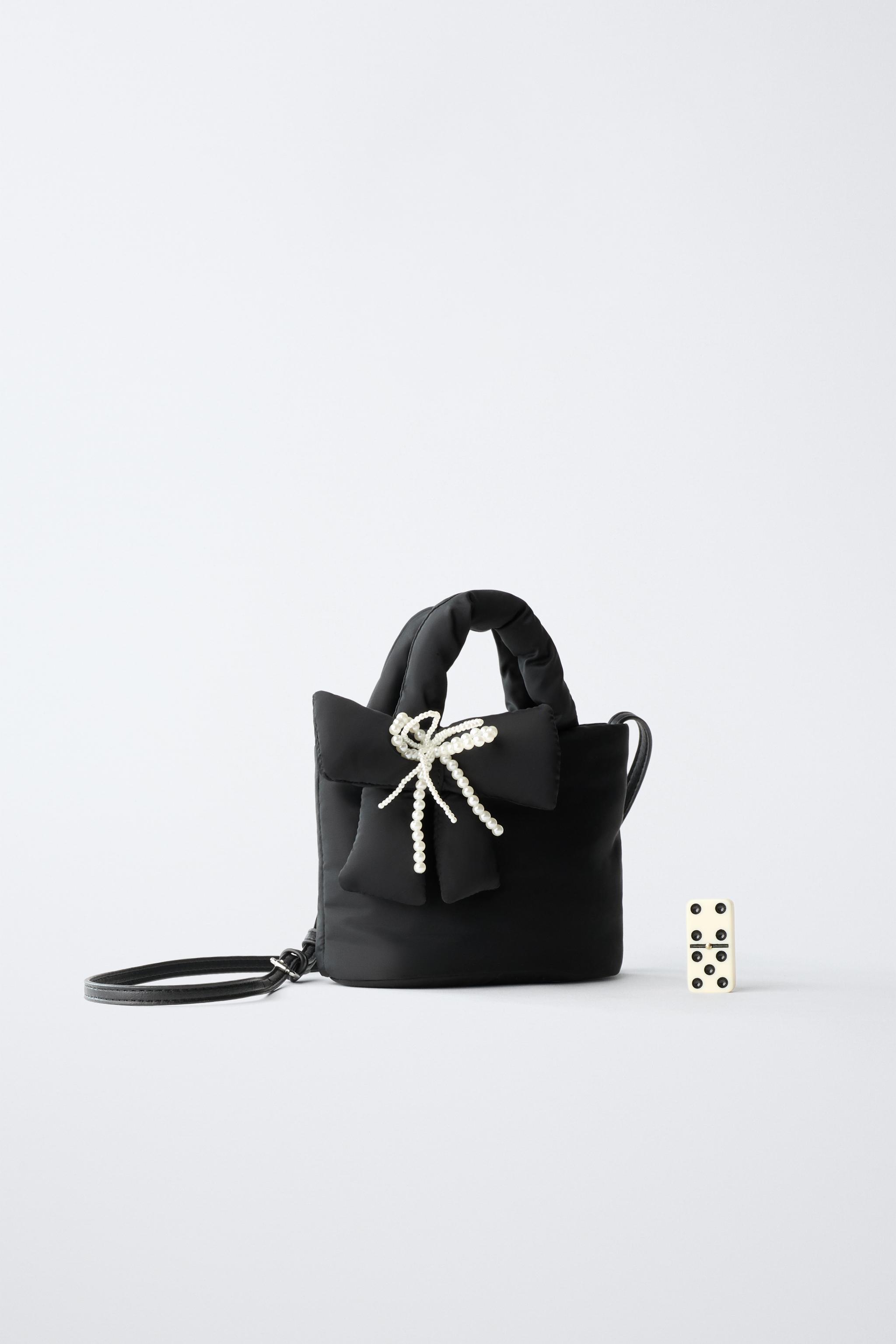 ZARA ダメージド ショルダーバッグ リボンバッグ バッグ ZARA - ZARA ダメージド ショルダーバッグ リボンバッグ バッグの通販