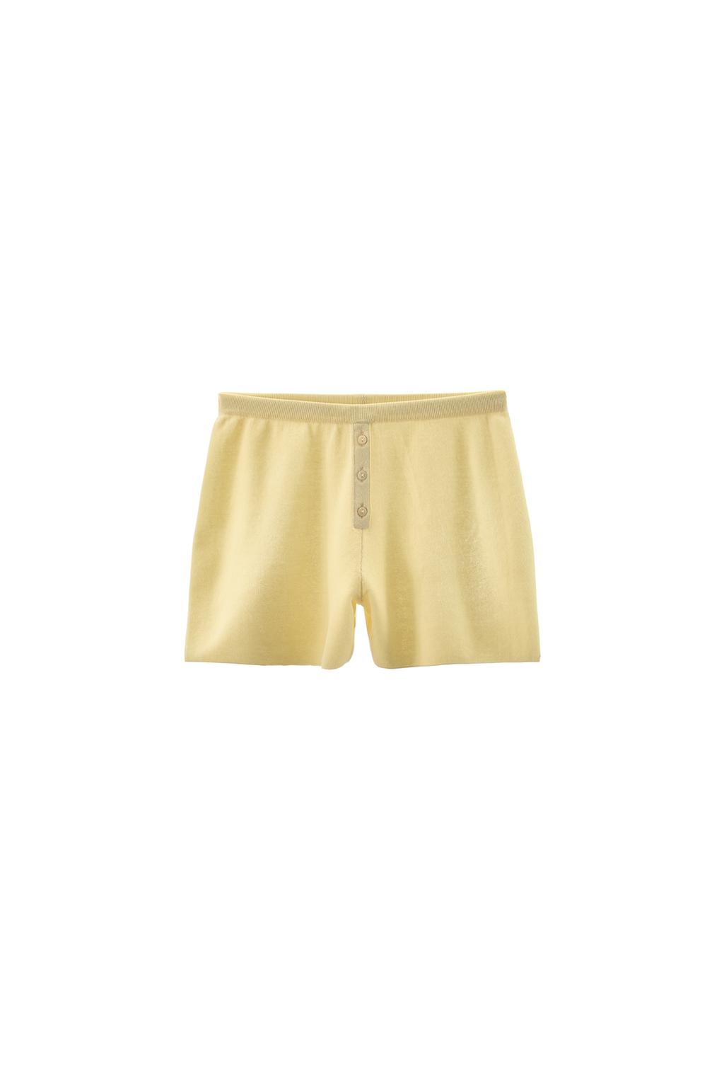 COTTON BLEND SHORTS WITH BUTTONS - image 3