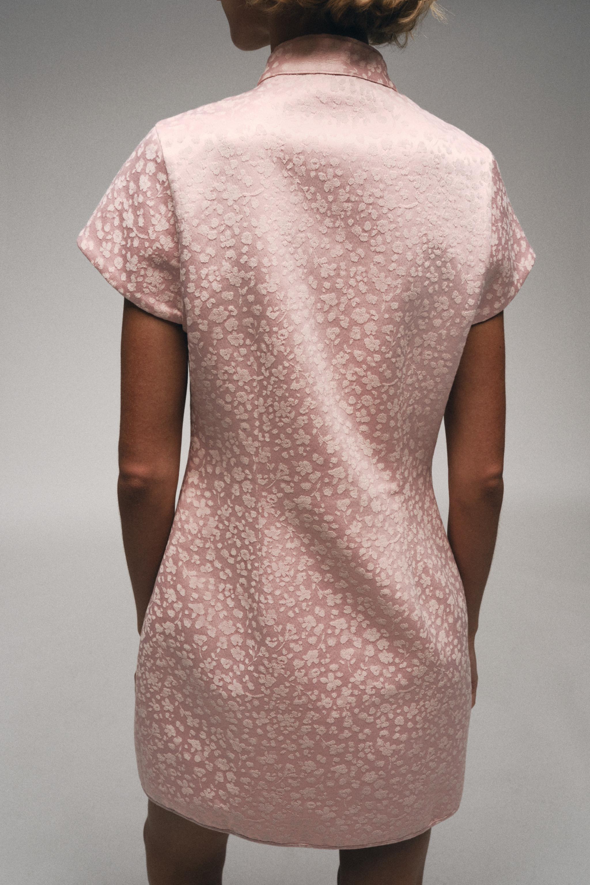 Женские платья Zara SHORT JACQUARD DRESS — фото 3