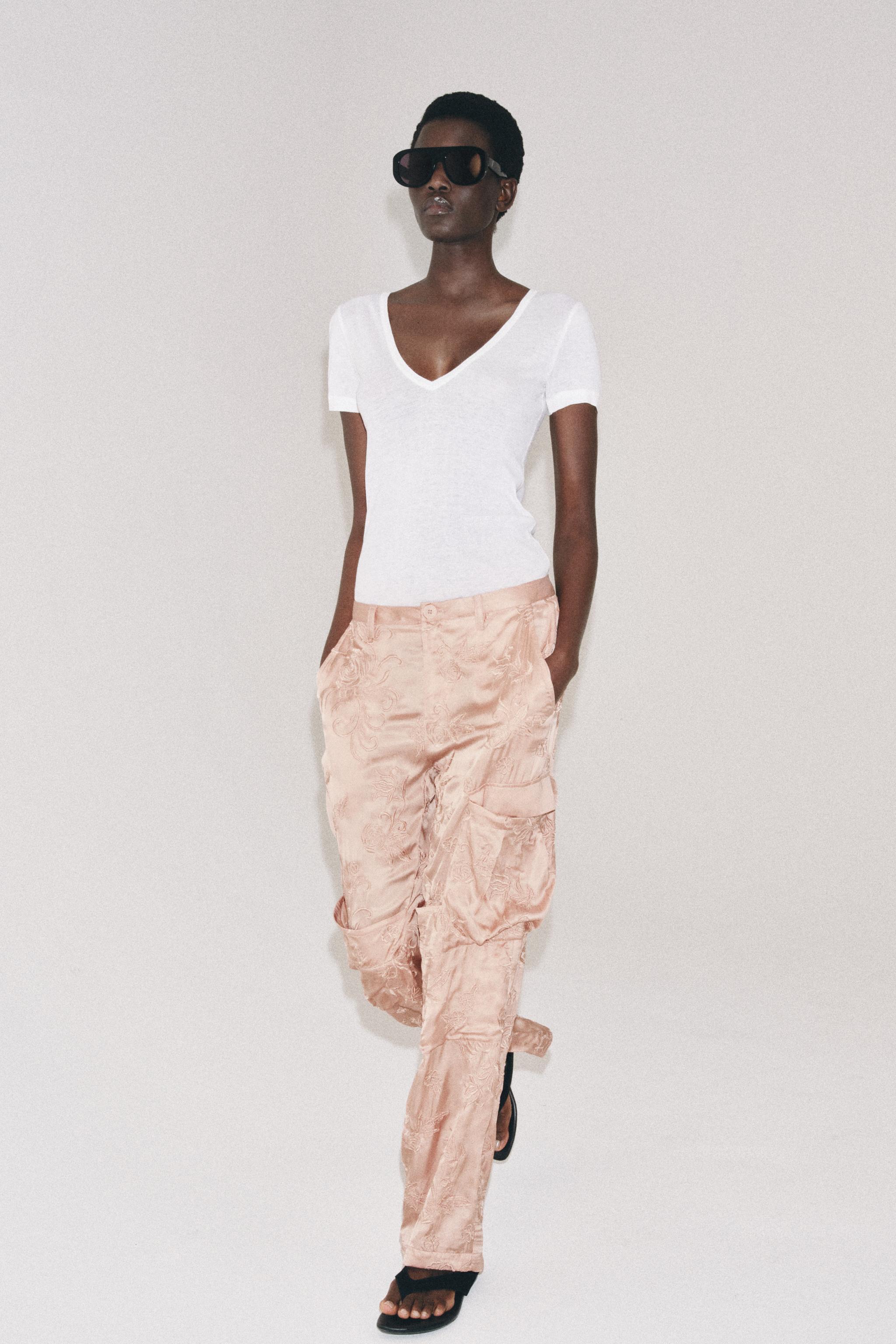 EMBROIDERED CARGO PANTS ZW COLLECTION
