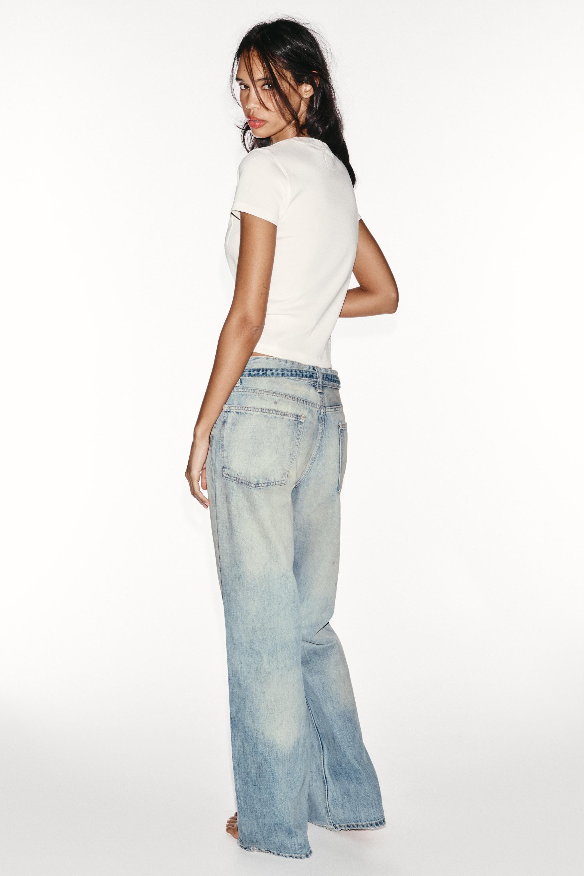 JEANS SLOUCHY FIT TAILLE BASSE AVEC CEINTURE TRF