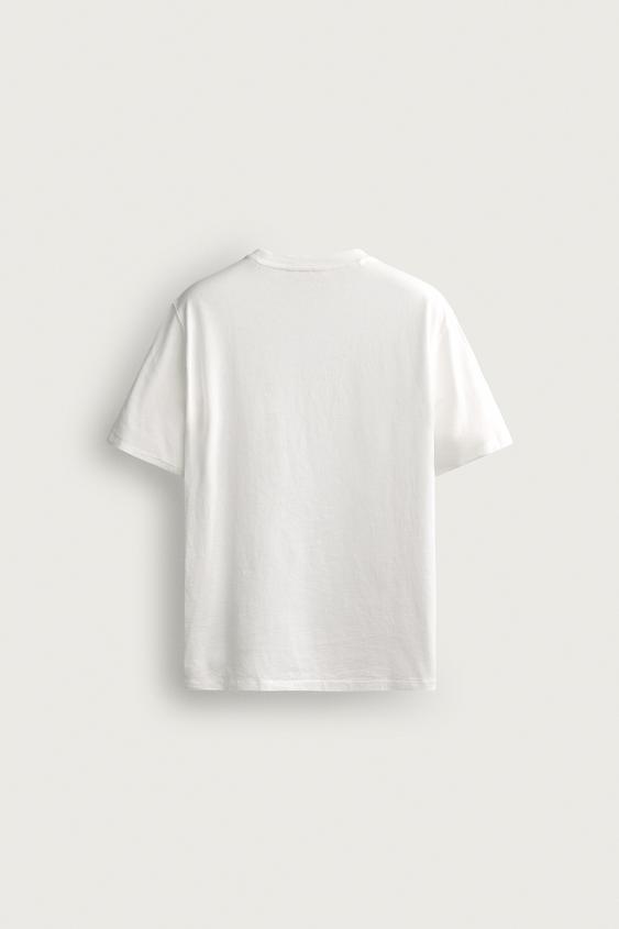 T-SHIRT RELAXED FIT LÉGER - Blanc de Zara - Image 7