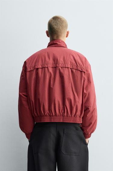 WAXED FINISH QUILTED JACKET - Red by Zara - Image 2