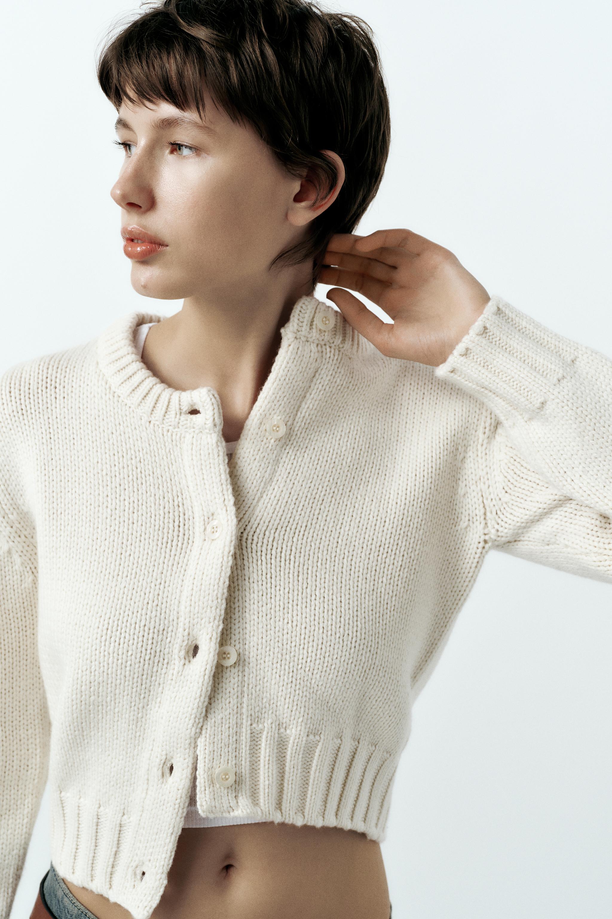 White hot sale open sweater