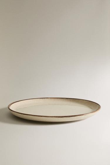 ASSIETTE À DESSERT GRÈS - Écru clair de Zara - Image 1