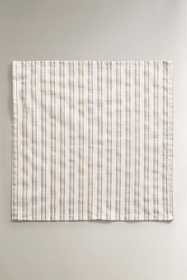 PACK OF DYED THREAD STRIPED NAPKINS - Blue by Zara - Image 1