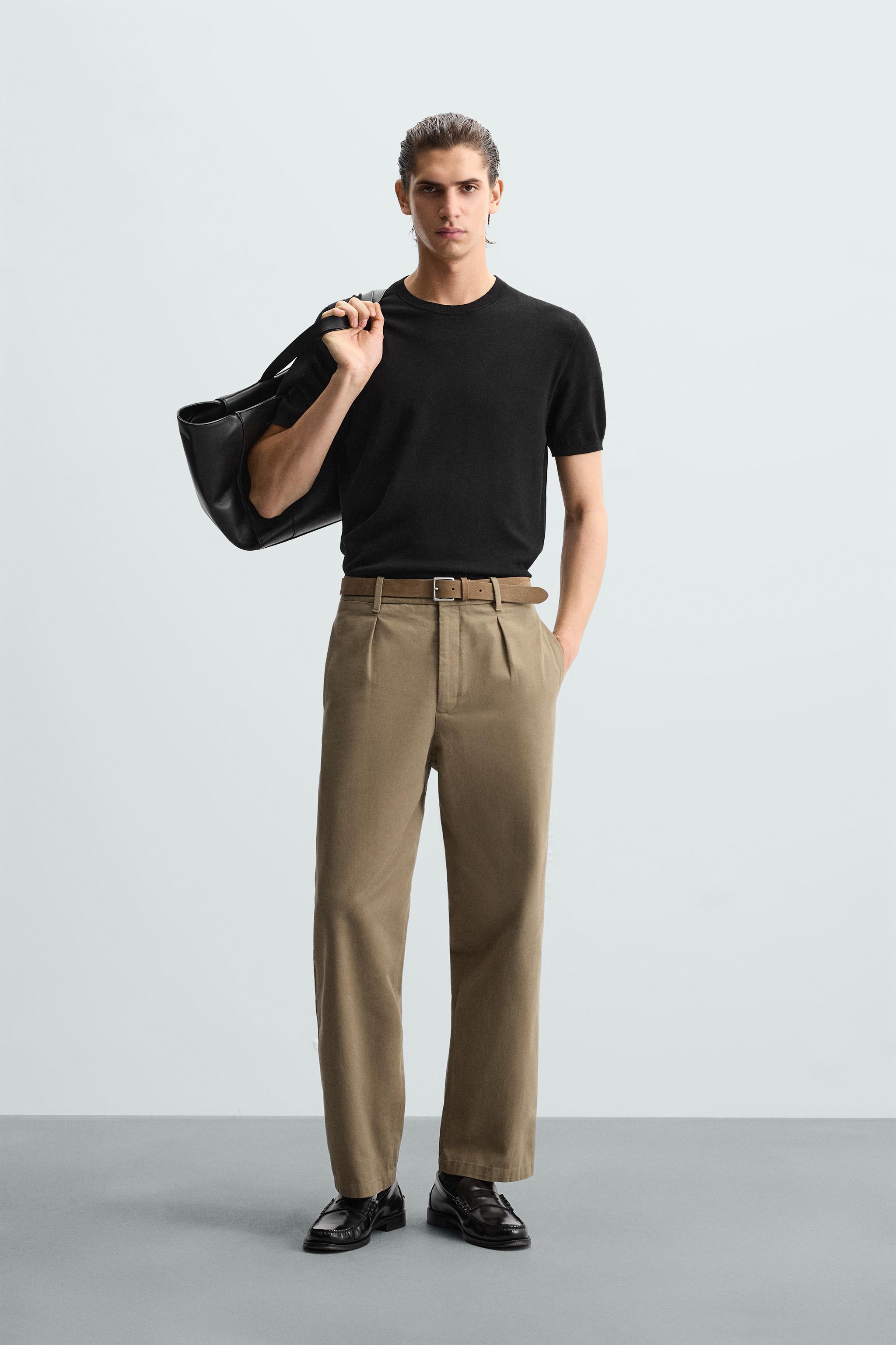 まるBACCA VISCOSE BLEND KNIT T-SHIRT - Black | ZARA South Africa