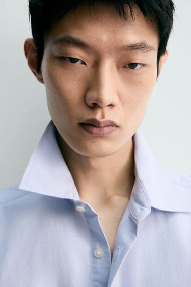 Zara 加大碼牛津襯衫 - 淡藍色