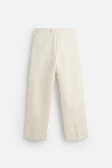 PANTALON DE COSTUME À PLIS - Sable de Zara - Image 5
