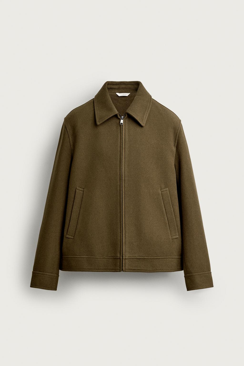REGULAR FIT WOOL EFFECT JACKET