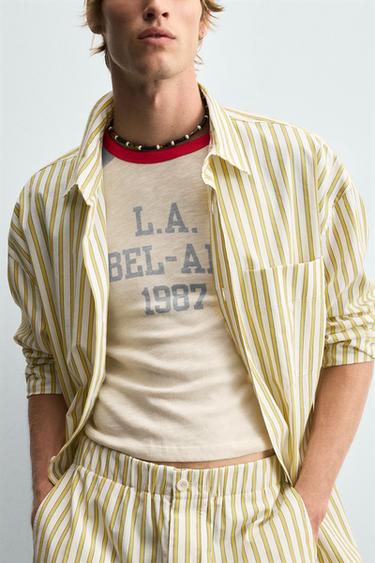 STRIPED SHIRT WITH POCKET - Printed by Zara - Image 5