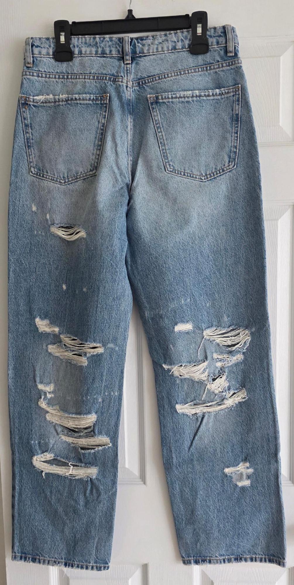 RIPPED FULL LENGTH TRF MID-RISE BAGGY JEANS - Image 2