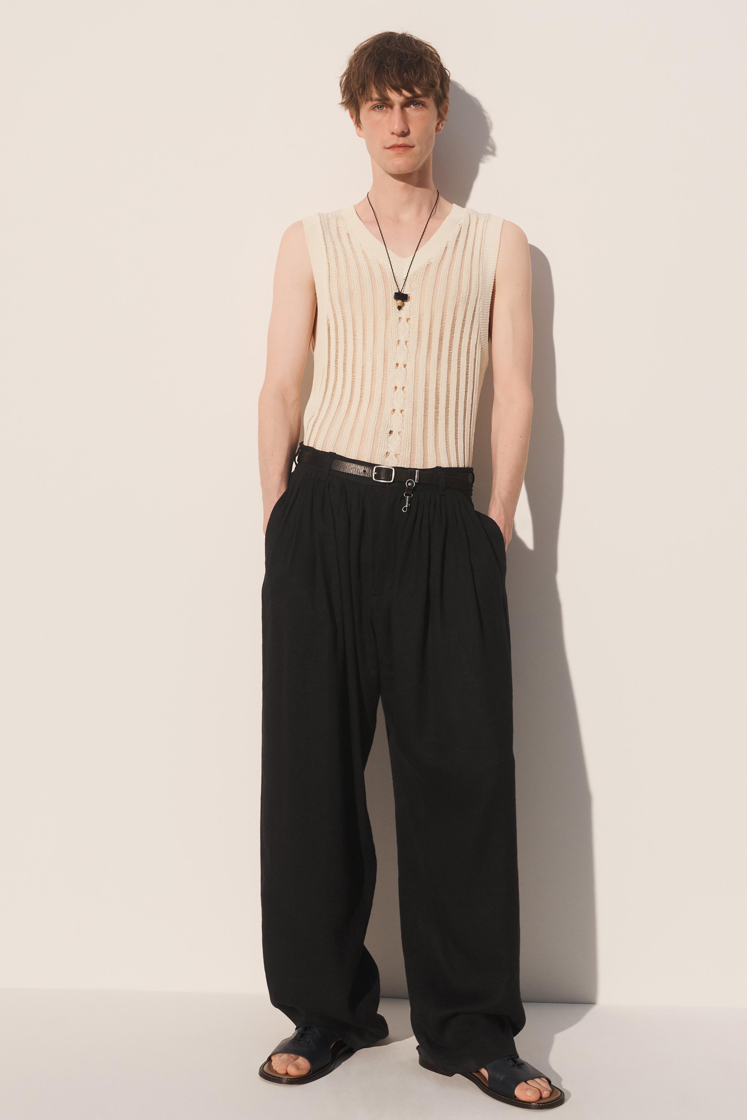 OPENWORK KNIT TANK TOP - Light beige | ZARA United States