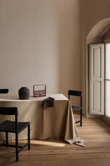 WASHED COTTON TABLECLOTH - GREENISH by Zara