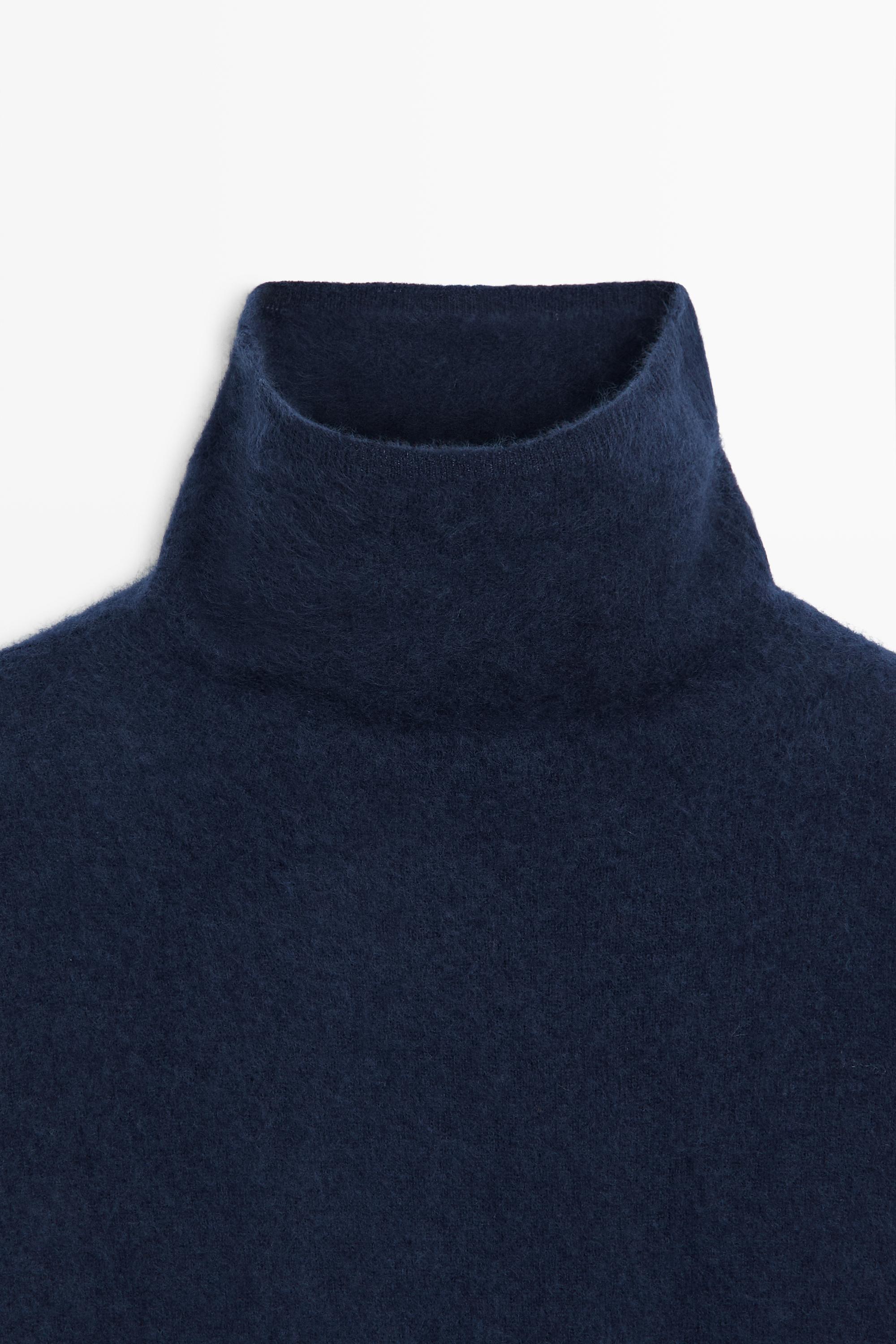 100% wool oversize short-sleeve knit sweater