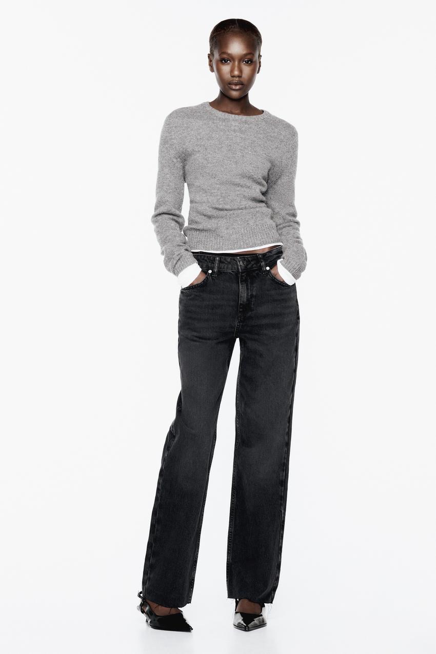 CROPPED FLARE MID-RISE JEANS, ZARA Germany