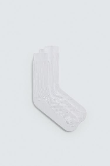 CHAUSSETTES LÉGÈRES LOT DE 3 - Blanc de Zara - Image 1