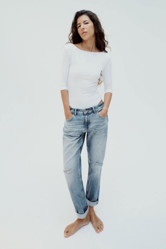 HIGH WAIST 80'S SKINNY JEANS ZW COLLECTION - Light blue