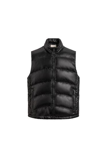 CHALECO ACOLCHADO 80% PLUMÓN - 20% PLUMA WATER REPELLENT ORIGINS - Negro de Zara