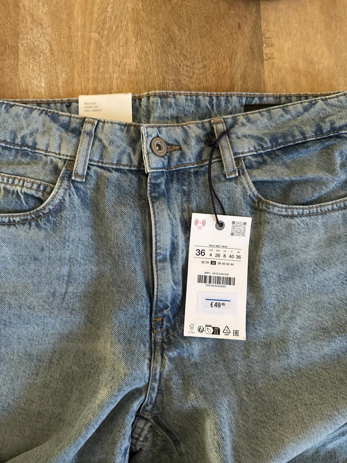 ZW COLLECTION LOOSE BARREL MID-WAIST JEANS - Image 6