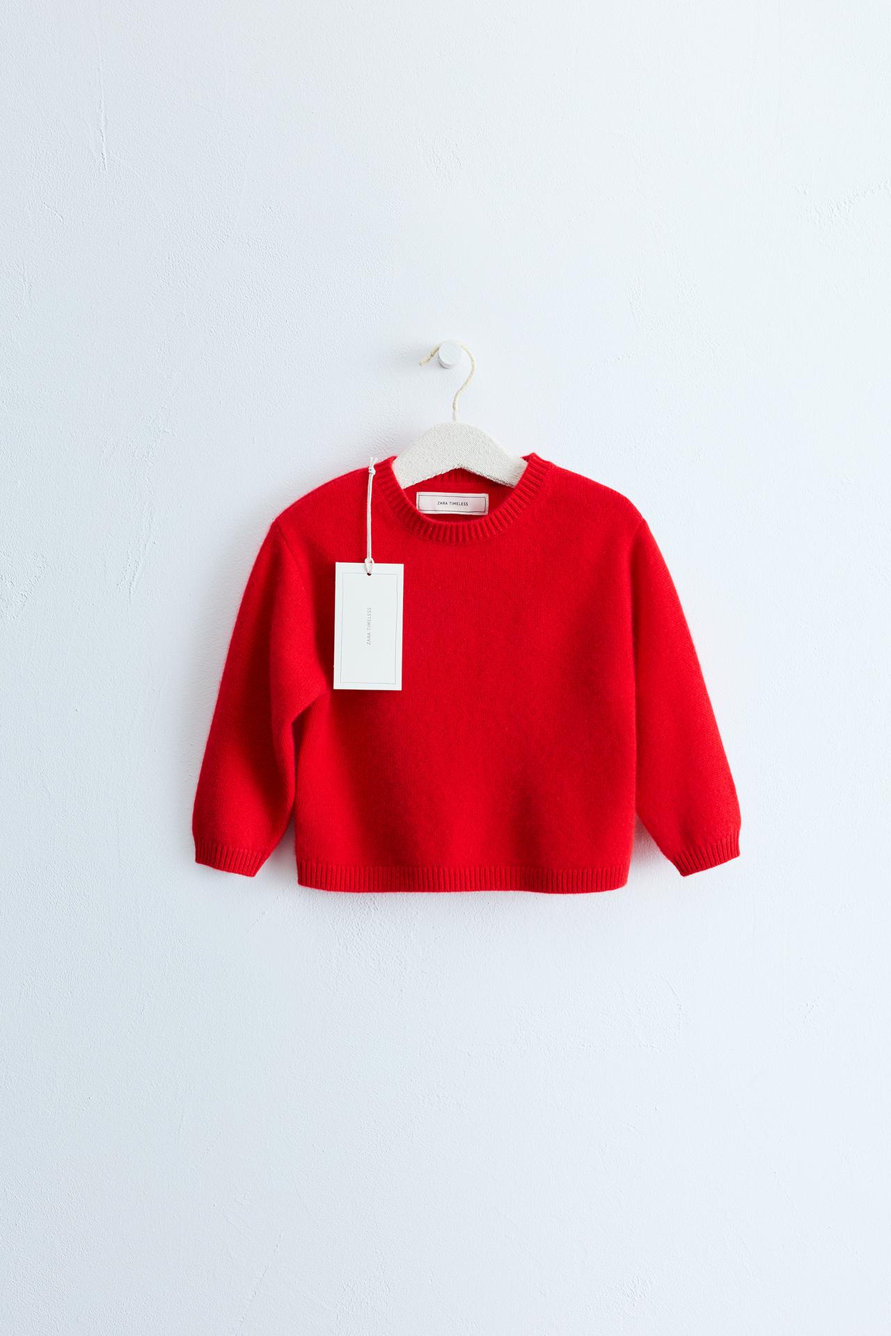 Zara TIMELESS - 100% CASHMERE SWEATER — Red
