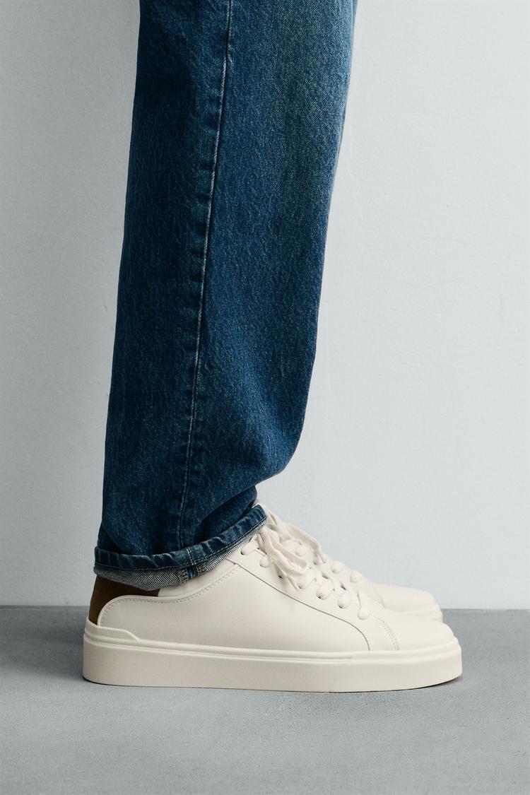 SEPATU KETS DETAIL HAK Cokelat Unta ZARA Indonesia