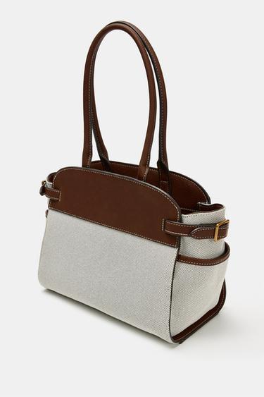 SAC CITY BIMATIÈRE AVEC BOUCLES - Beige clair de Zara - Image 3
