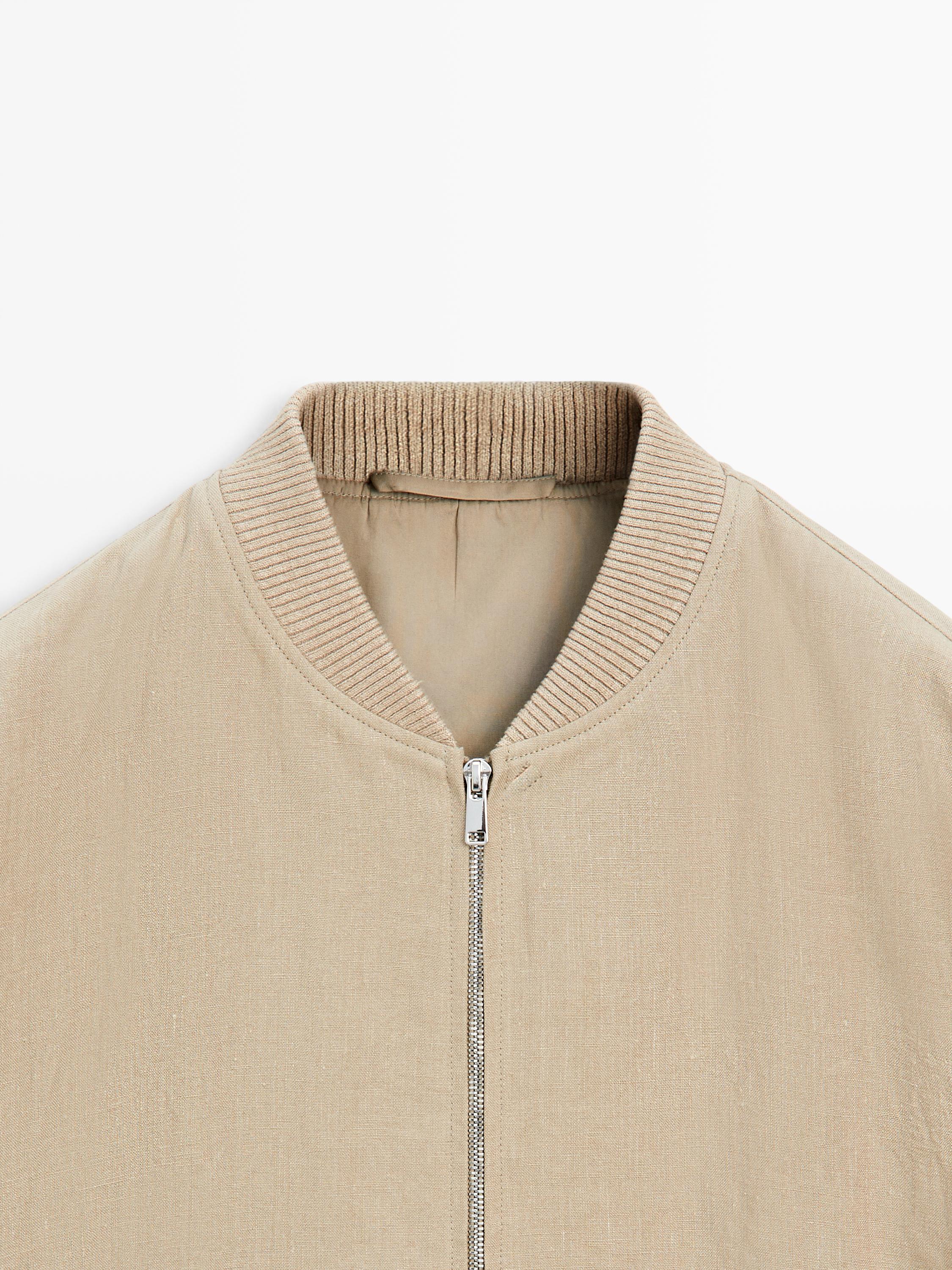 Veste bomber en lin
