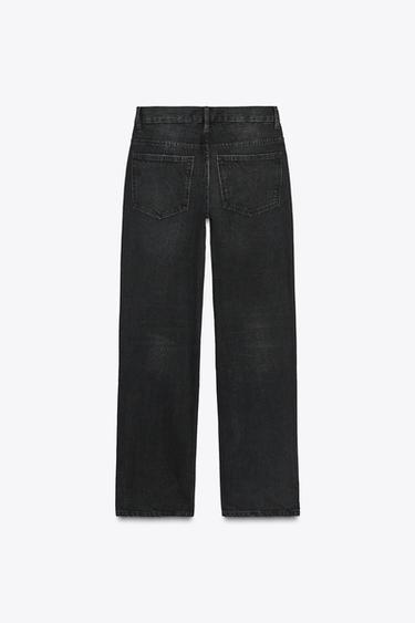 JEANS TRF RECTOS TIRO BAJO - Negro de Zara