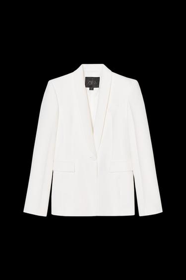 BLAZER MIT SMOKING-KRAGEN ZW COLLECTION - Cremefarben von Zara - Bild 0