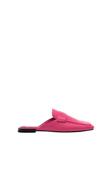 FLAT LEATHER MULES