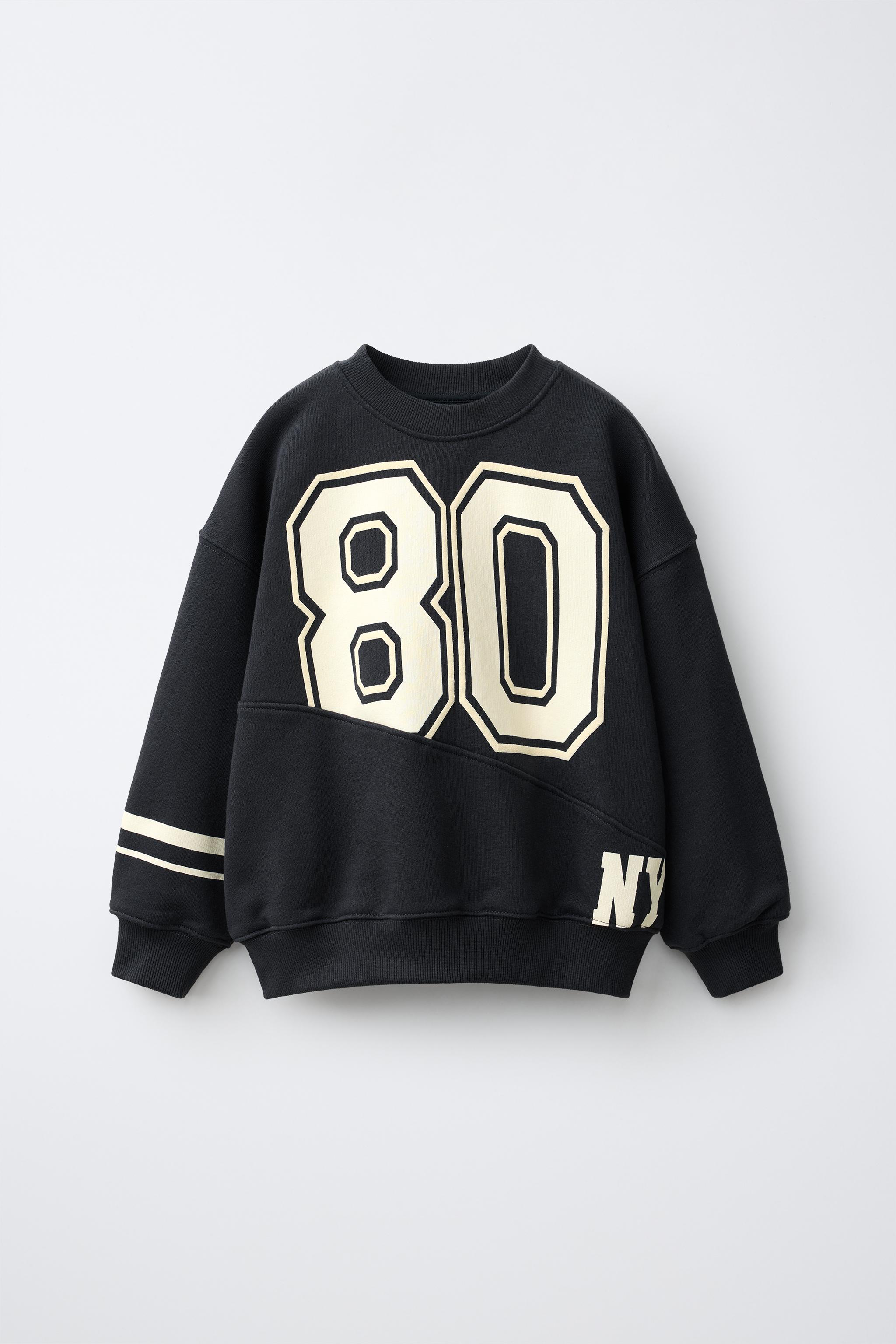 ナンバープリントスウェットシャツ - カーボングレー | ZARA Japan / 日本