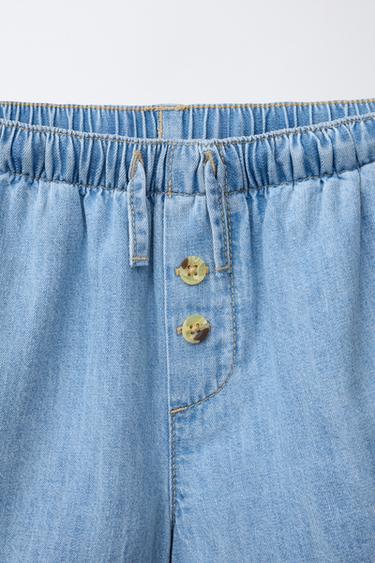 DENIM BERMUDA SHORTS WITH BUTTONS - Light blue by Zara - Image 2