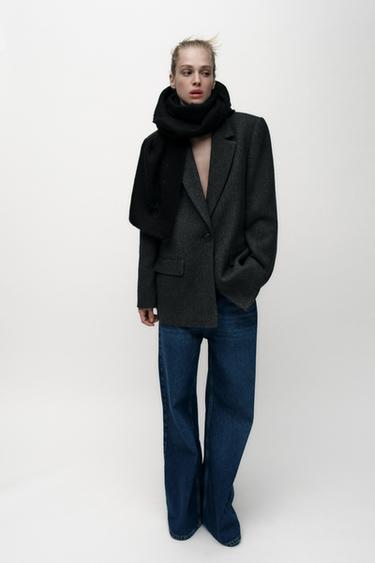 RHINESTONE KNIT SCARF - Black by Zara - Image 0