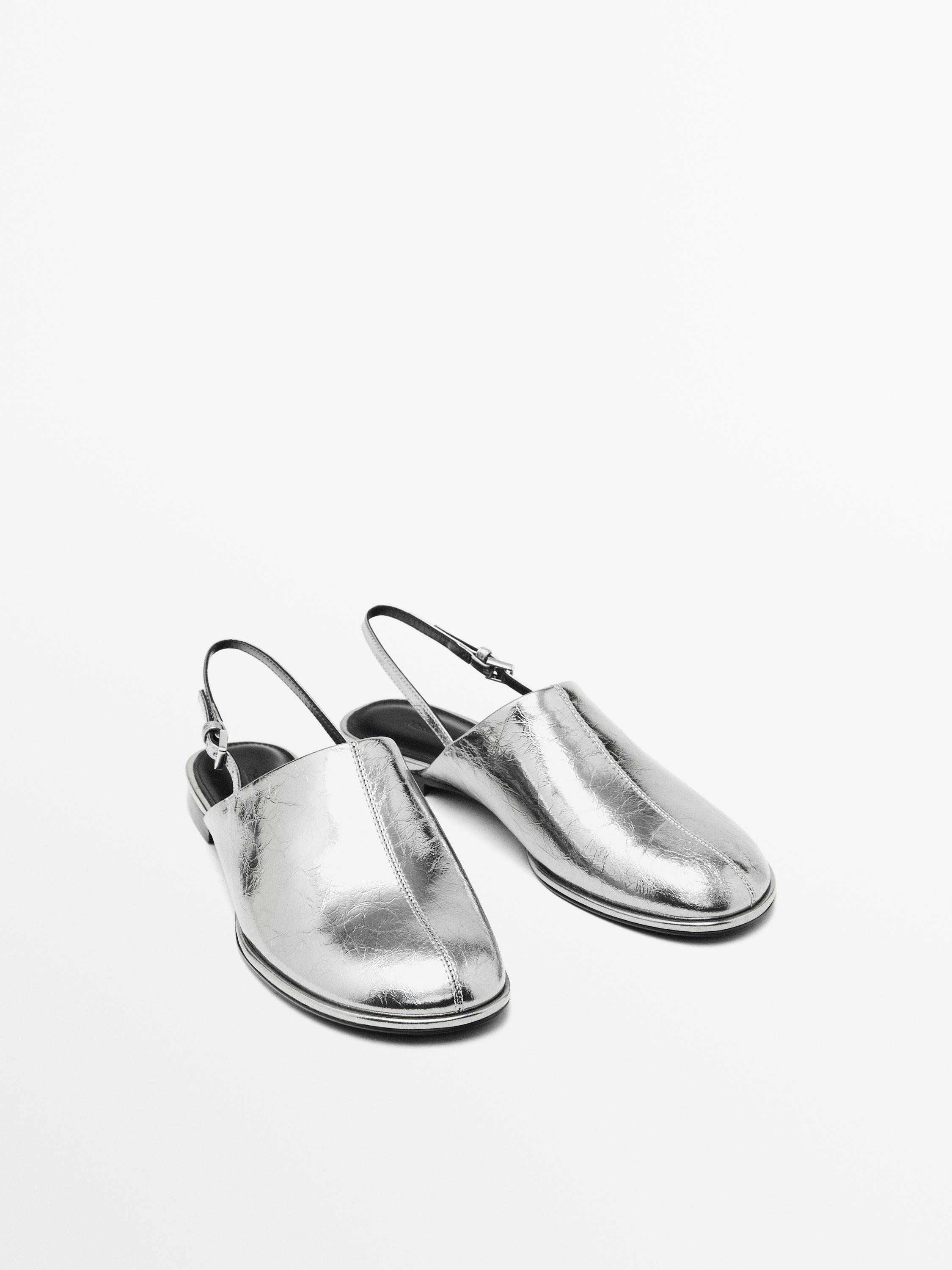 Chaussures plates métallisées