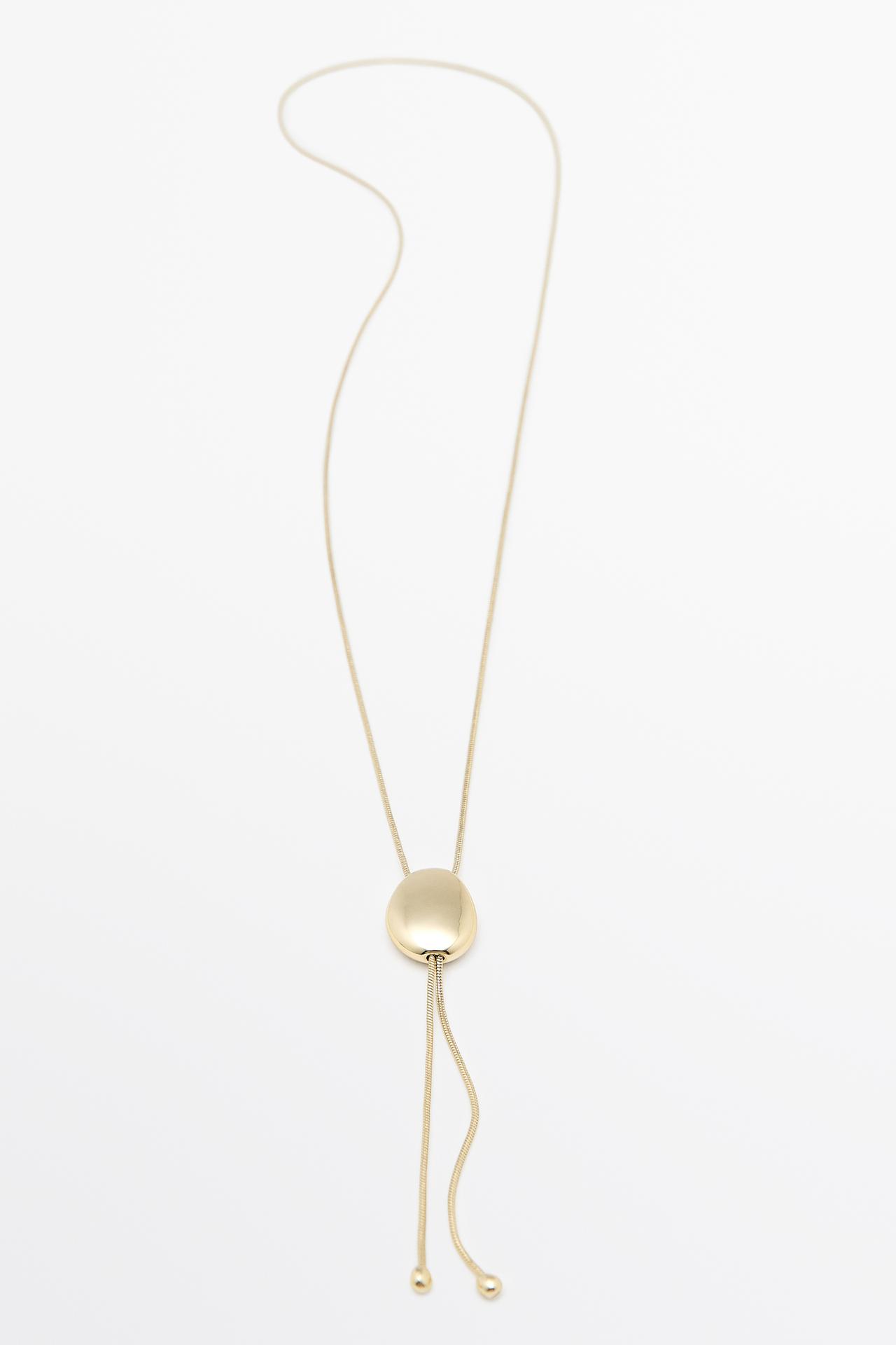 Lariat necklace — Golden