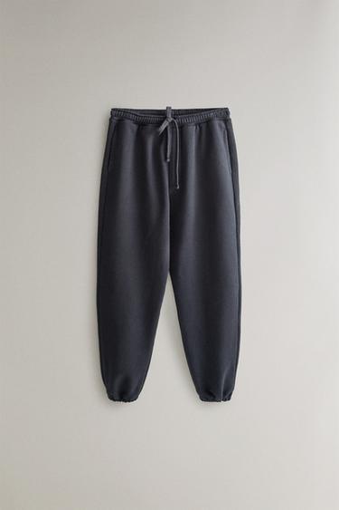 PANTALÓN FELPA - Marino de Zara