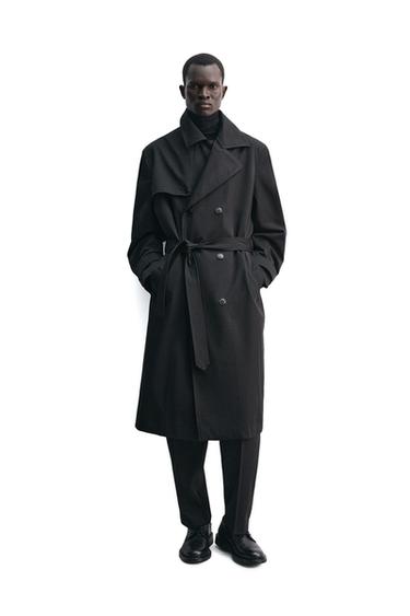 TRENCHCOAT, WASSERABWEISEND – MANTECO - Schwarz von Zara