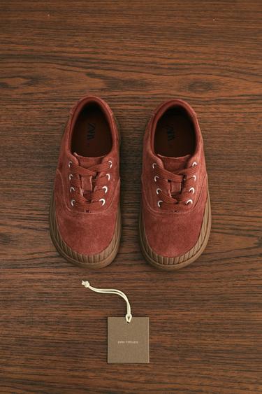 ZARA TIMELESS - LEATHER PLIMSOLLS - Brick by Zara - Image 7