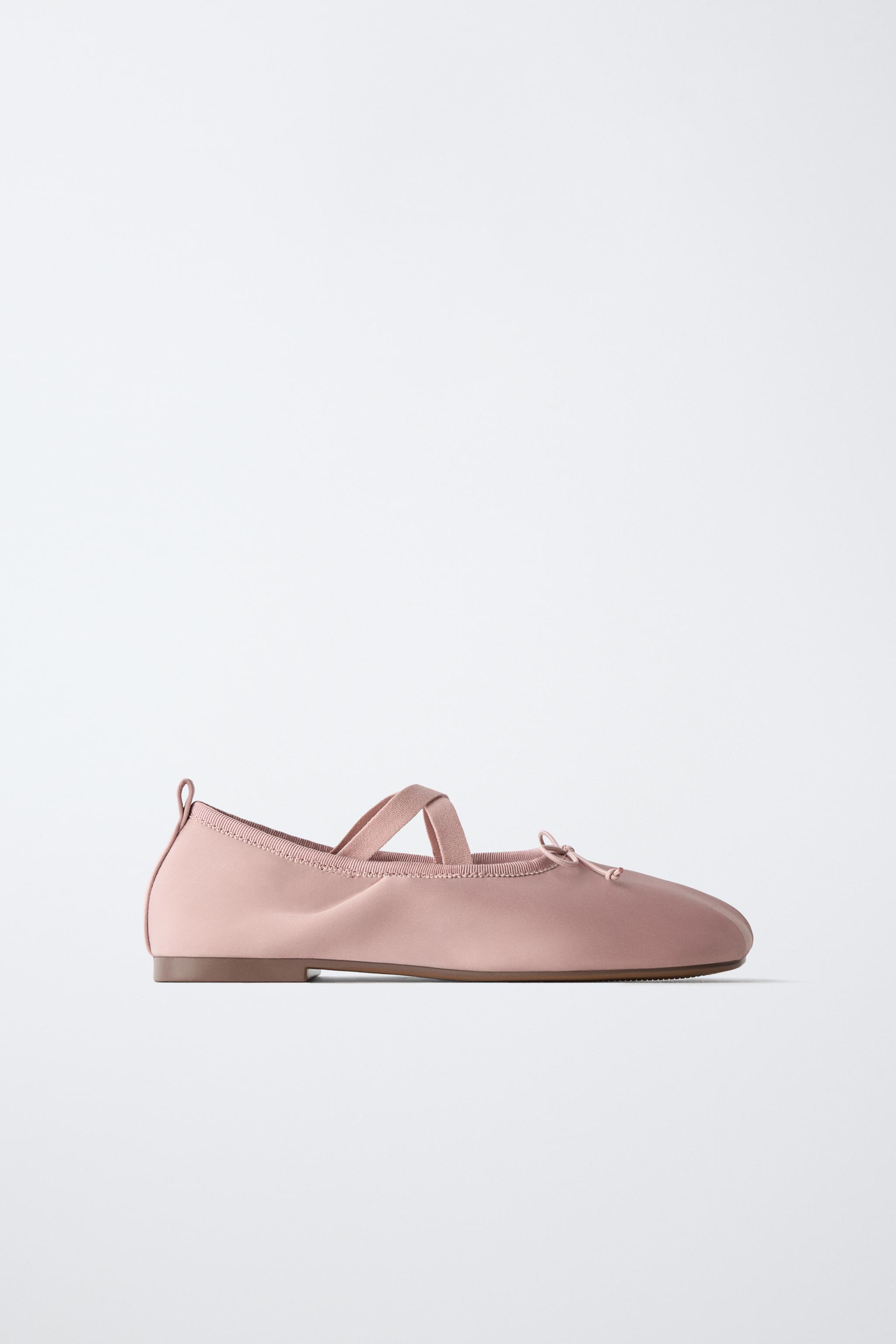 SATIN BALLET FLATS — Pink